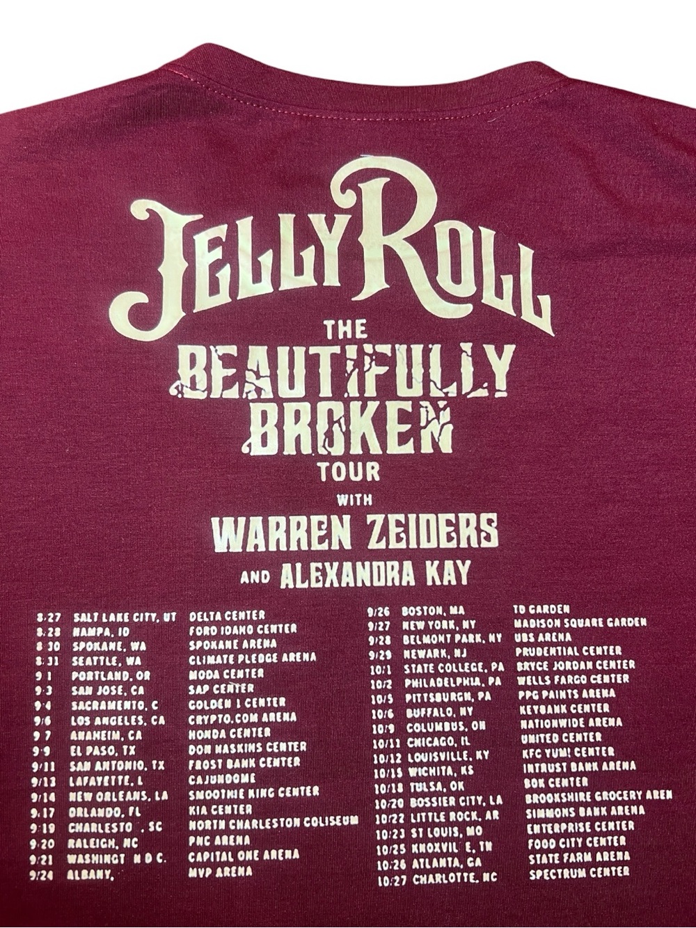 Jelly Roll Graphic Concert Band Tee Beautifully Broken Tour